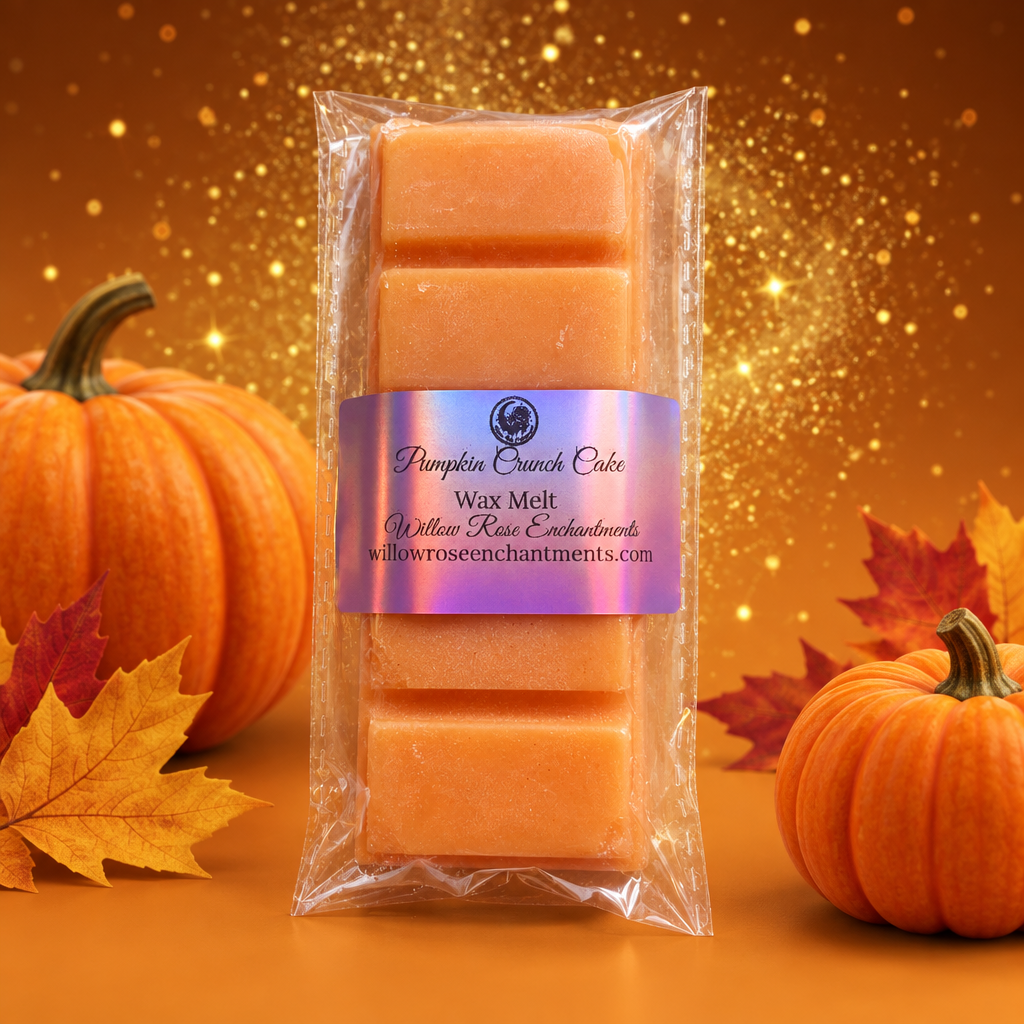 Pumpkin Crunch Cake wax melt styled to match its body butter